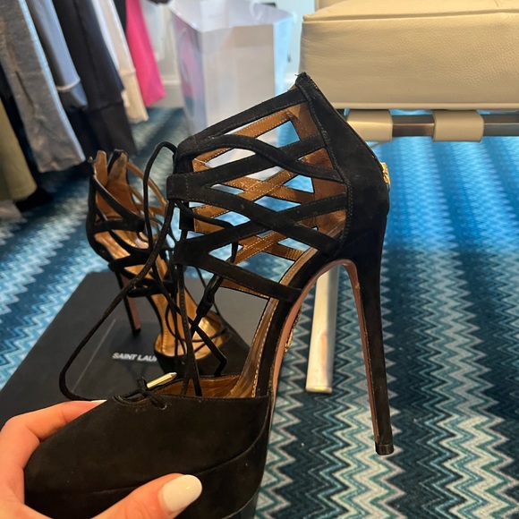 Aquazzura platform pumps in black size 37 - Picture 2 of 3